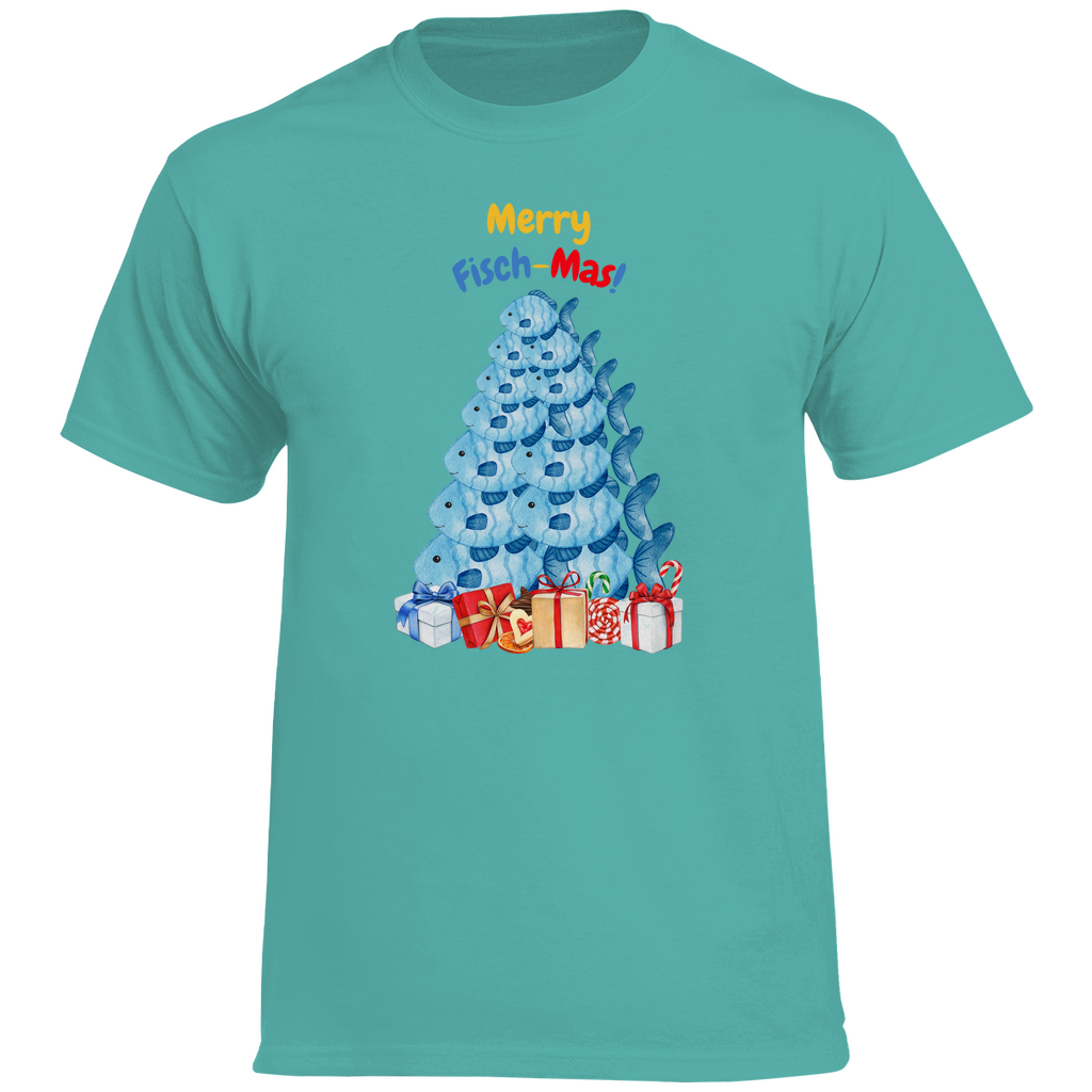 Merry Fisch-Mas - Herren Heavy Cotton T-Shirt