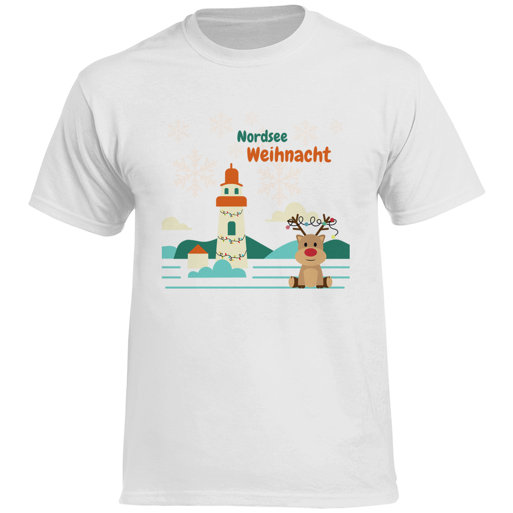 Nordsee Weihnacht - Herren Heavy Cotton T-Shirt