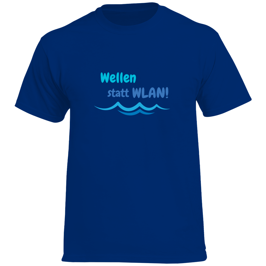 Wellen statt WLAN - Herren Heavy Cotton T-Shirt