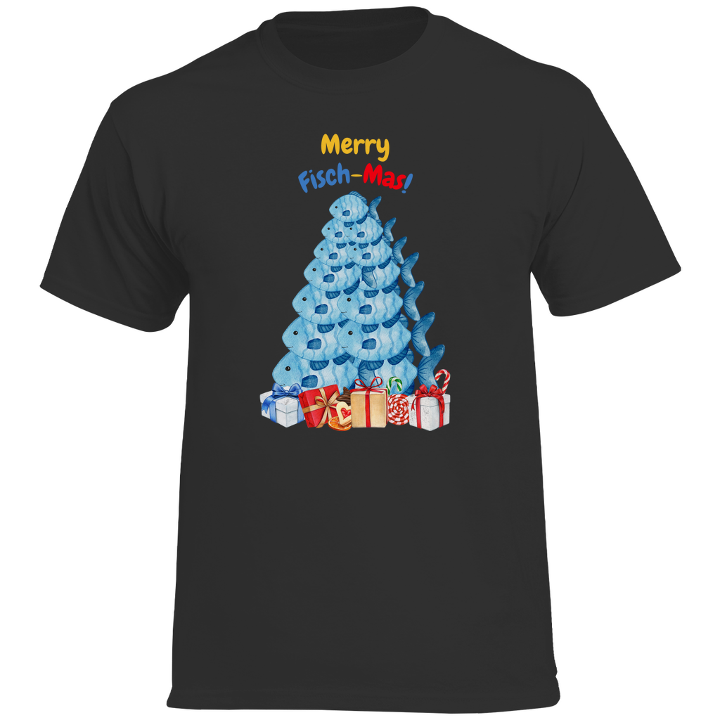 Merry Fisch-Mas - Herren Heavy Cotton T-Shirt